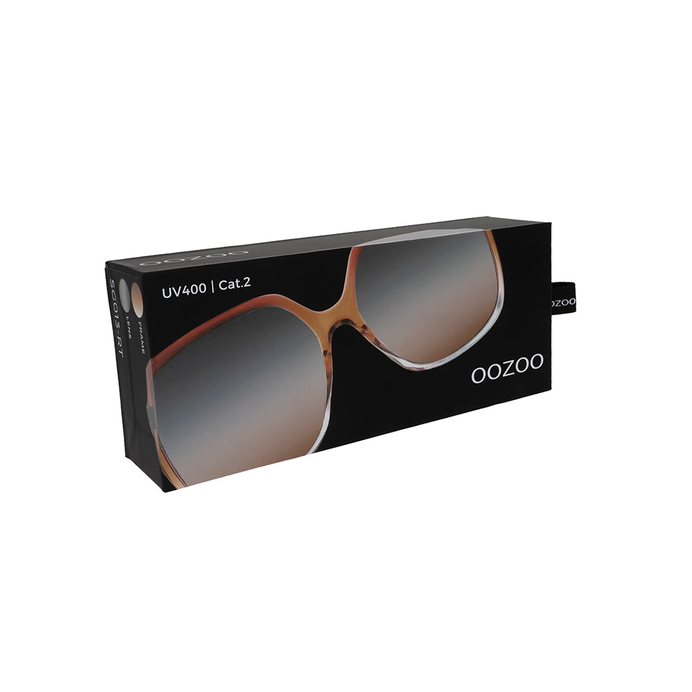 OOZOO Große Sonnenbrille SG013-RT Orange Graue Verlaufsgläser UV400 Federscharniere Originalverpackung