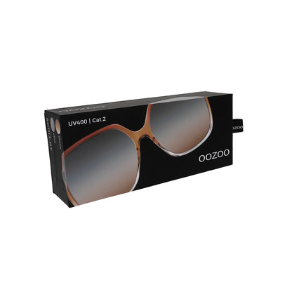OOZOO Große Sonnenbrille SG013-RT Orange Graue Verlaufsgläser UV400 Federscharniere Originalverpackung