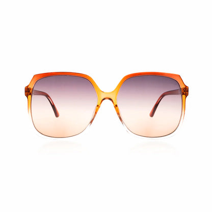 OOZOO Große Sonnenbrille SG013-RT Orange Graue Verlaufsgläser UV400 Federscharniere