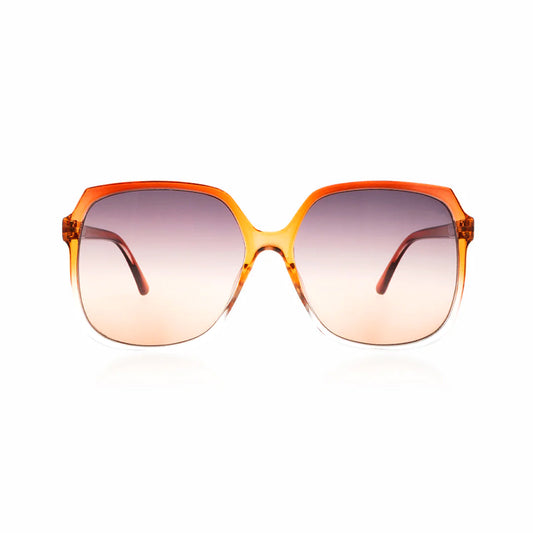 OOZOO Große Sonnenbrille SG013-RT Orange Graue Verlaufsgläser UV400 Federscharniere
