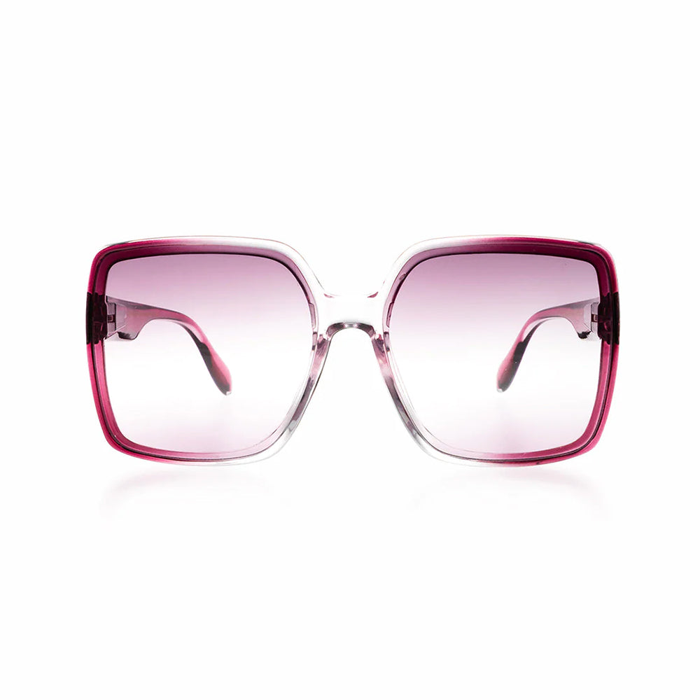 OOZOO Große Sonnenbrille SG006-PT Pink Verlaufsgläser UV400 Federscharniere