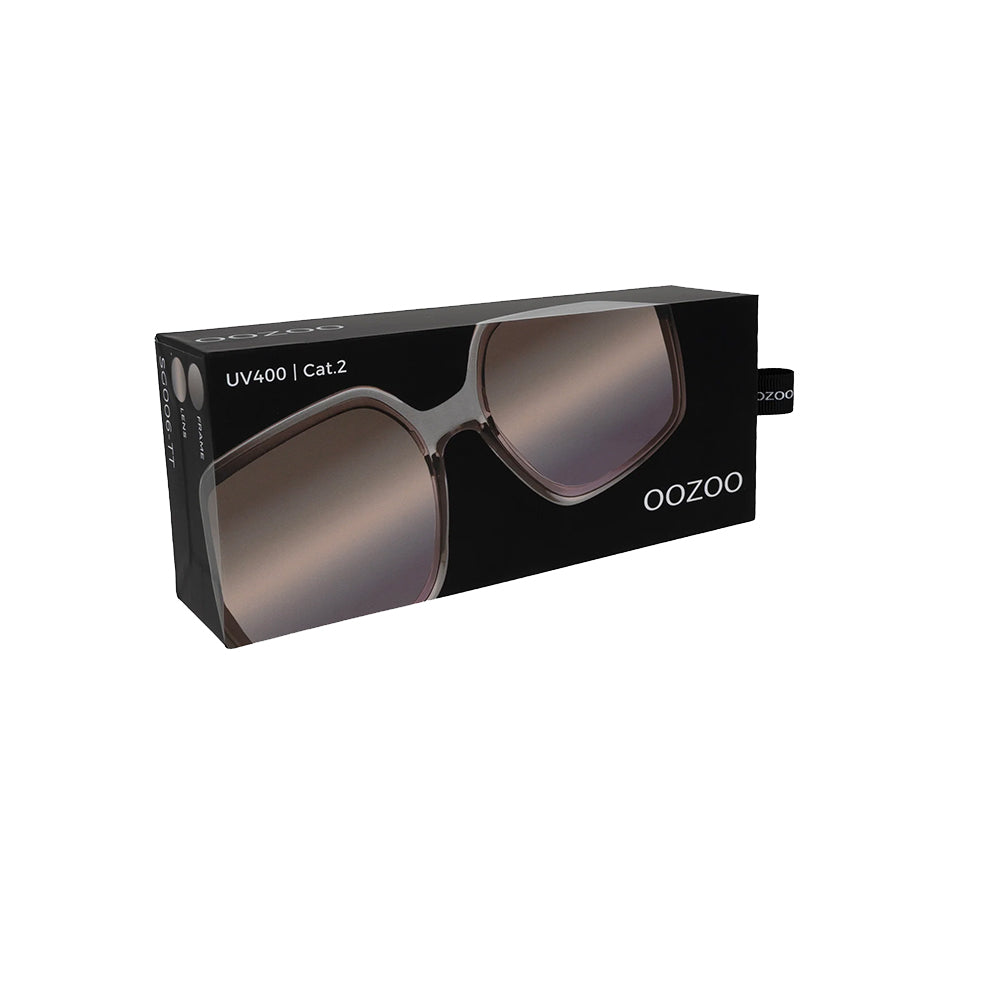 OOZOO Große Sonnenbrille SG006-TT Taupe Verlaufsgläser UV400 Federscharniere Originalverpackung