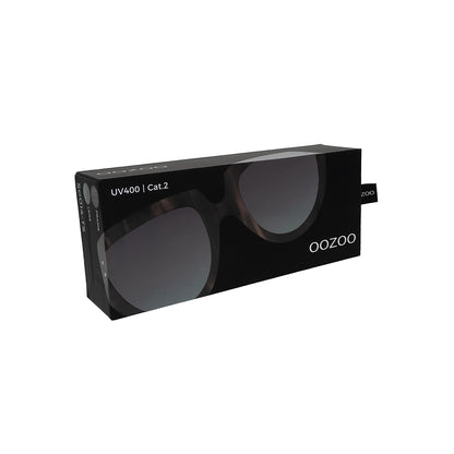 OOZOO Große Sonnenbrille SG014-TS Brauner Schildpatt-Look Braun Matter Rahmen Braun-Violette Verlaufsgläser UV400-Schutz Originalverpackung