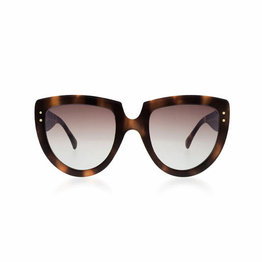 OOZOO Große Sonnenbrille SG014-TS Brauner Schildpatt-Look Braun Matter Rahmen Braun-Violette Verlaufsgläser UV400-Schutz