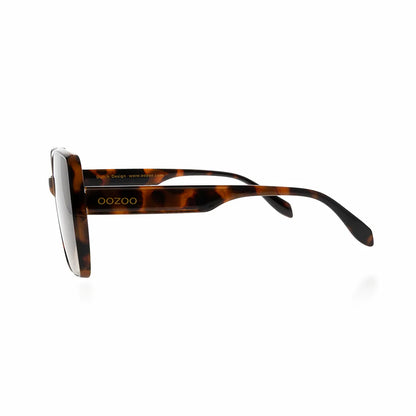 OOZOO Große Sonnenbrille SG006-TB Brauner Schildpatt-Look Braune Verlaufsgläser UV400-Schutz Seitlich 2