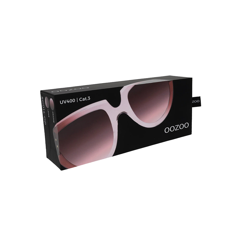 OOZOO Große Sonnenbrille SG014-OP Orange Rosé Rote Verlaufsgläser UV400 Schutz Originalverpackung