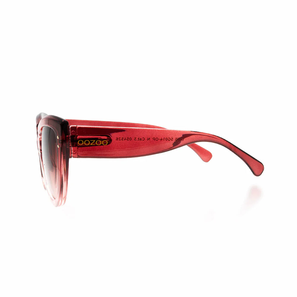 OOZOO Große Sonnenbrille SG014-OP Orange Rosé Rote Verlaufsgläser UV400 Schutz Seitlich 2