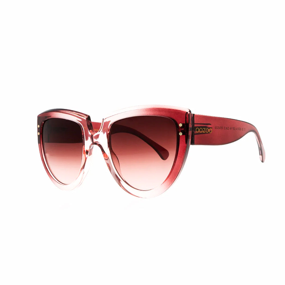 OOZOO Große Sonnenbrille SG014-OP Orange Rosé Rote Verlaufsgläser UV400 Schutz Seitlich