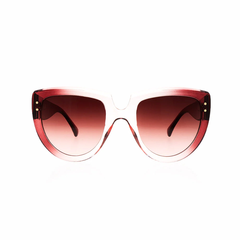 OOZOO Große Sonnenbrille SG014-OP Orange Rosé Rote Verlaufsgläser UV400 Schutz