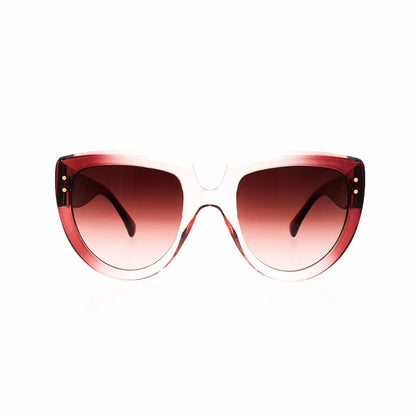 OOZOO Große Sonnenbrille SG014-OP Orange Rosé Rote Verlaufsgläser UV400 Schutz