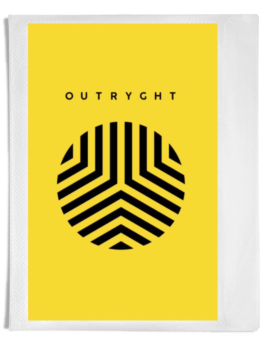 Outryght Sweatshirt Theo Terry Gelb Frottee Casual-Fit Logoprint Unisex