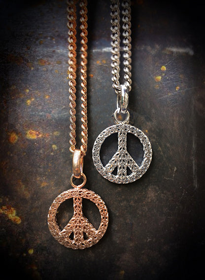 Anhänger Peace Sterling Silber Rosé Plattiert 925 Silber