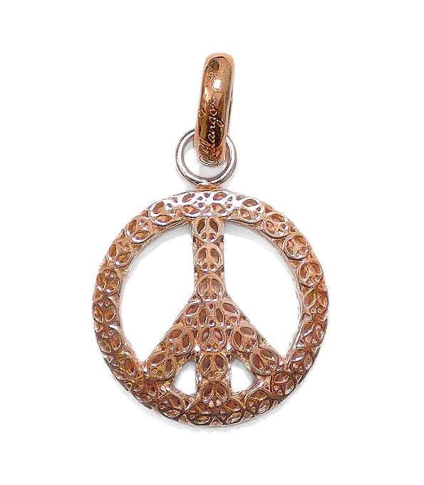 Anhänger Peacezeichen Sterling Silber Rosé Plattiert