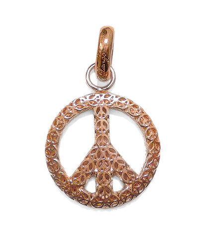 Anhänger Peacezeichen Sterling Silber Rosé Plattiert