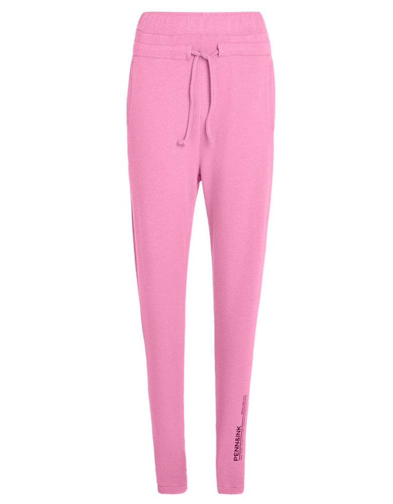 PENN&INK N.Y Joggingpants Cerise Rosa Bindeband Baumwolle Boyfriend-Look