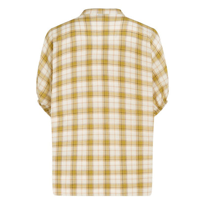 PENN&INK N.Y Bluse Karo Kurzarm Bamboo Check Casual-Fit Rückseite