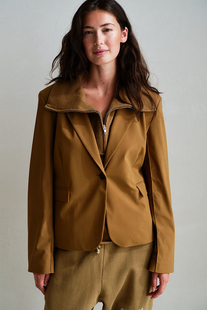 PENN&INK N.Y Blazer Butternut Boxy Fit Travel-Quality Reverskragen Ausgestellte Ärmel Model 5