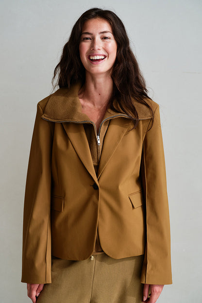 PENN&INK N.Y Blazer Butternut Boxy Fit Travel-Quality Reverskragen Ausgestellte Ärmel Model