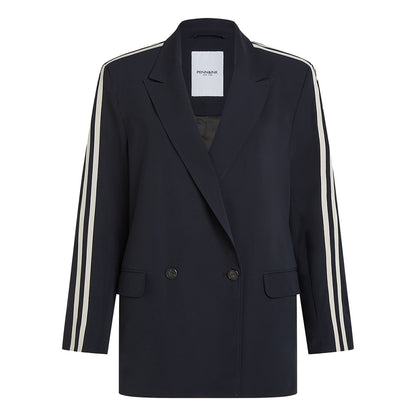 PENN&INK N.Y Blazer Logan Navy Doppelstreifen Sand Oversize