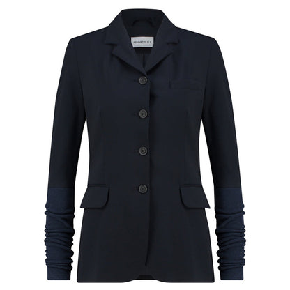 PENN&INK N.Y Blazer Travel-Quality Wollmix-Strickärmeln Navy