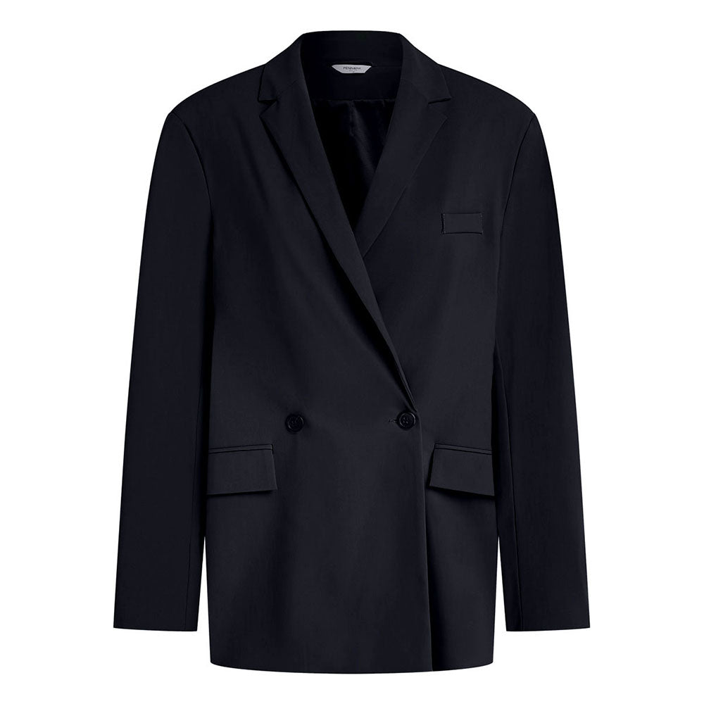 PENN&INK N.Y Blazer Oversize Fit Rückenprint Navy Travel-Quality