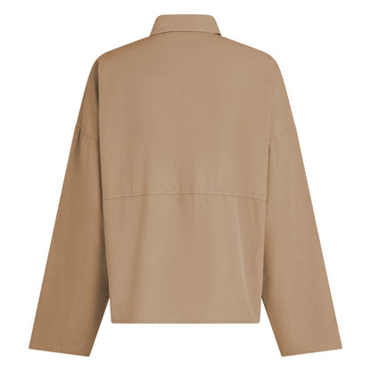 PENN&INK N.Y Bluse Baumwolle Tanine Rückseite