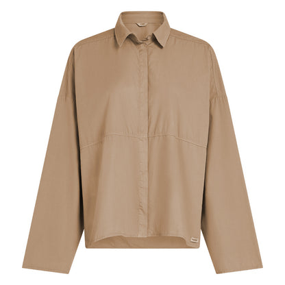 PENN&INK N.Y Bluse Baumwolle Tanine