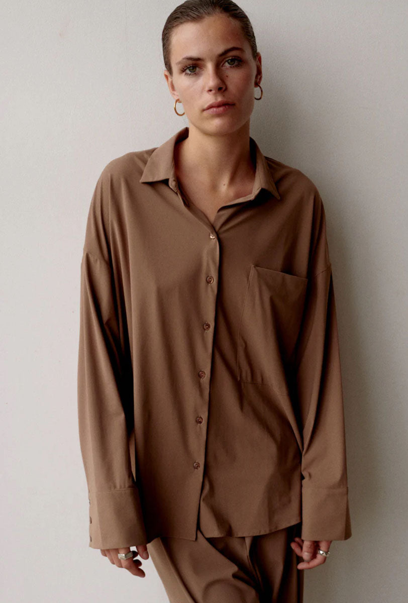 PENN&INK N.Y Bluse Langarm Casual Fit Travel-Quality Model