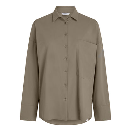 PENN&INK N.Y Bluse Langarm Casual Fit Travel-Quality Taupe