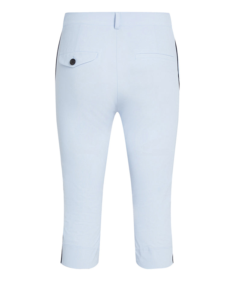 PENN&INK N.Y Caprihose 3/4 Länge Seitenstreifen Hellblau Light Blue Rückseite