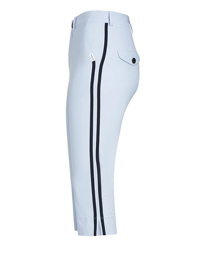 PENN&INK N.Y Caprihose 3/4 Länge Seitenstreifen Hellblau Light Blue Seitlich