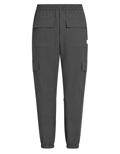 PENN&INK N.Y Cargo-Hose Antra Melange Anthrazit Meliert Relaxed Fit Viskose-Mix Große Cargo-Taschen Rückseite