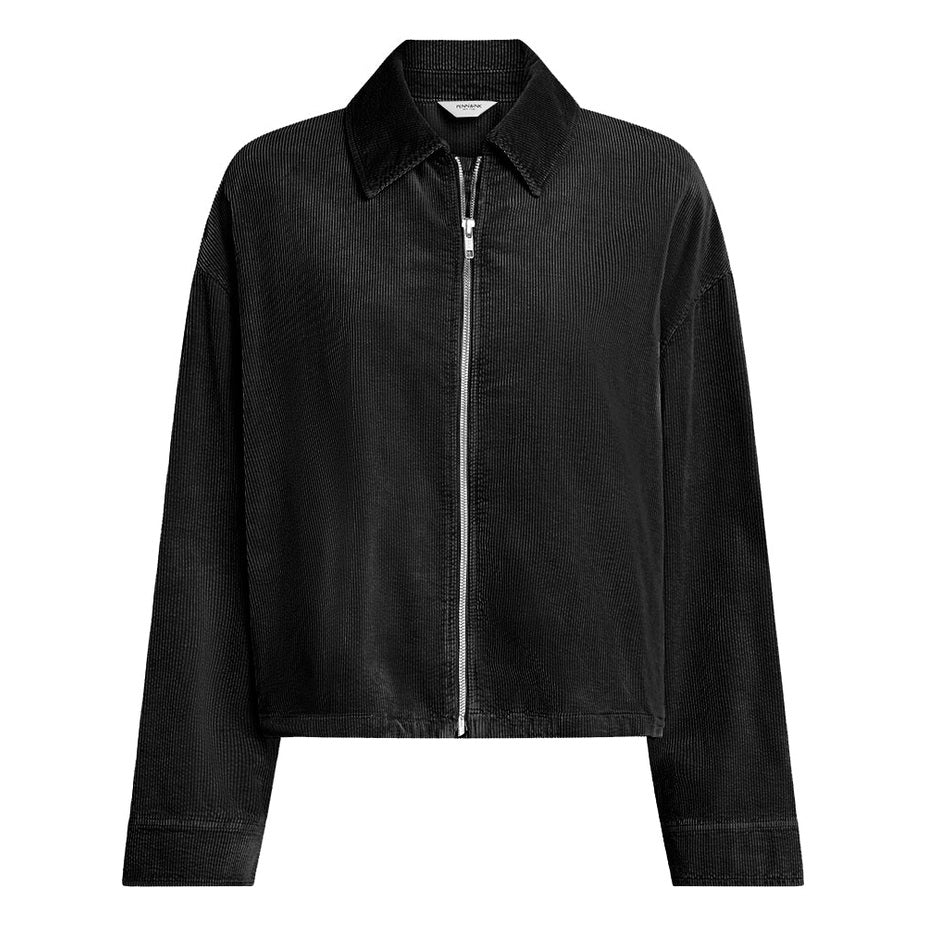 PENN&INK N.Y Cordjacke Feincord Halogen Schwarz Modal-Baumwoll-Mix 