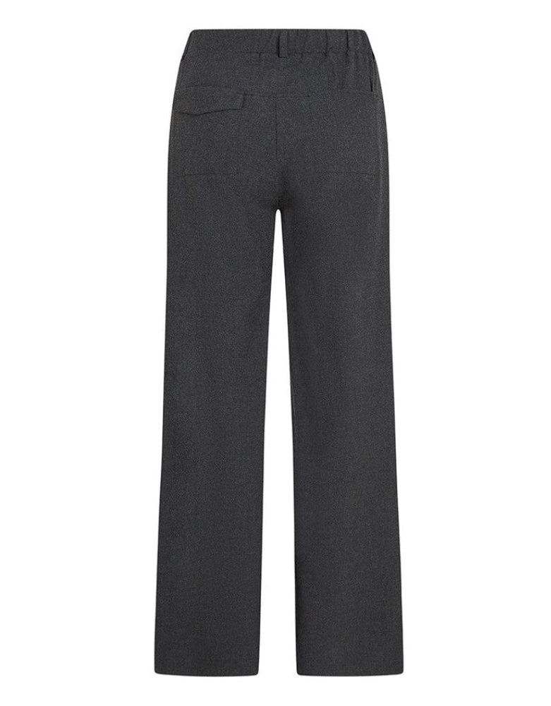 PENN&INK N.Y Hose Wide-Leg Anthrazit Meliert Viskose-Mix Rückseite
