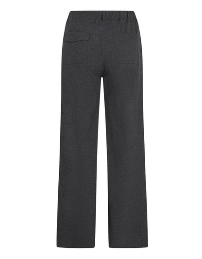 PENN&INK N.Y Hose Wide-Leg Anthrazit Meliert Viskose-Mix Rückseite