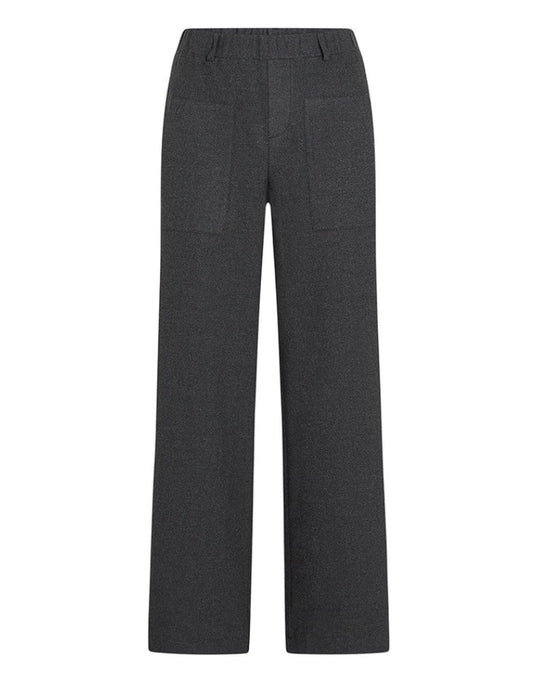 PENN&INK N.Y Hose Wide-Leg Anthrazit Meliert Viskose-Mix