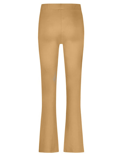 PENN&INK N.Y Hose Bootcut Ausgestelltes Bein Travel-Quality Elastischer Bund Camel Rückseite