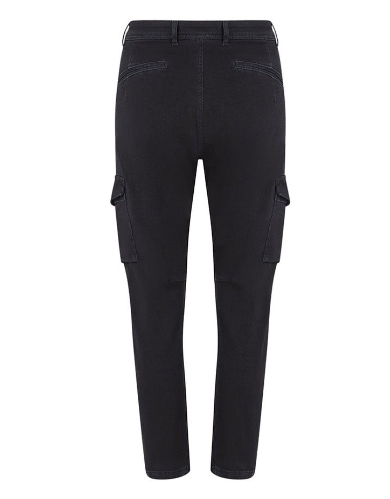 PENN&INK N.Y Hose Cargo Schwarz Baumwoll-Denim Rückseite

