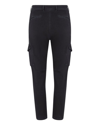 PENN&INK N.Y Hose Cargo Schwarz Baumwoll-Denim Rückseite
