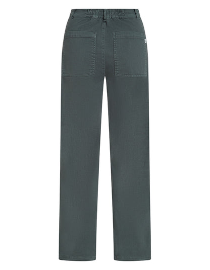 PENN&INK N.Y Hose Anthrazit Denim-Look Baumwoll-Mix Straight-Leg-Fit Aufgesetzte Taschen Rückseite