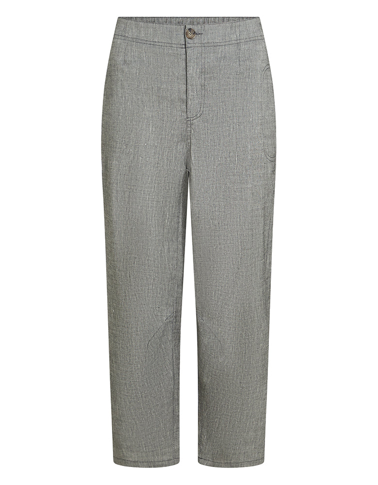 PENN&INK N.Y Hose Leinen-Mix Wood Grau