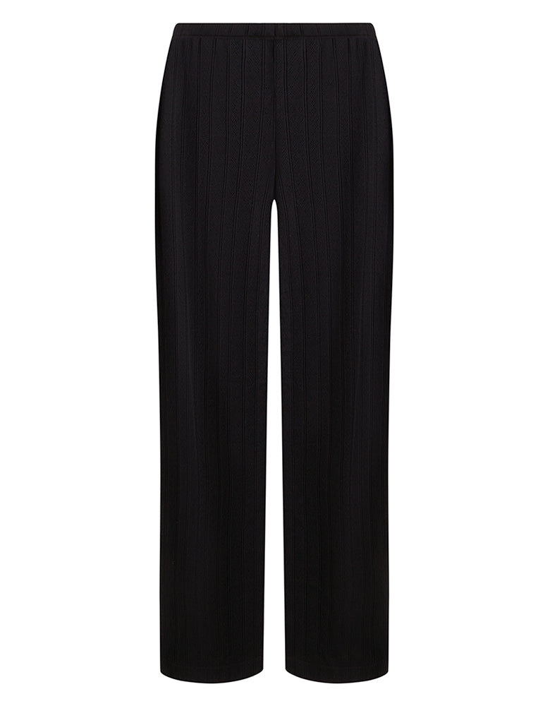 PENN&INK N.Y Hose Lochstrick Schwarz Baumwolle