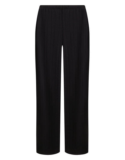 PENN&INK N.Y Hose Lochstrick Schwarz Baumwolle