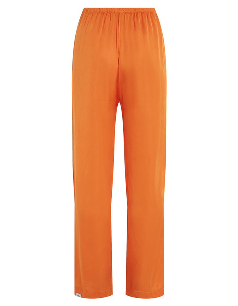 PENN&INK N.Y Hose Rayon-Viskose-Mix Seidige Haptik Wide Leg Orange Rückseite