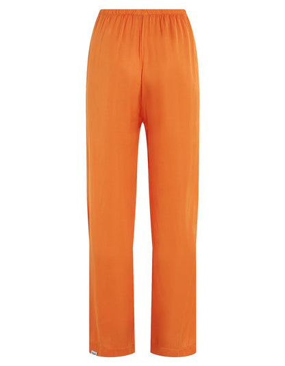 PENN&INK N.Y Hose Rayon-Viskose-Mix Seidige Haptik Wide Leg Orange Rückseite