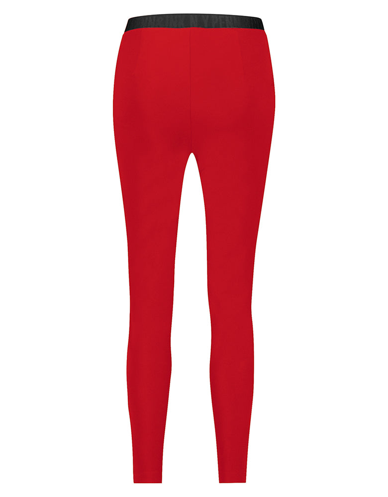 PENN&INK N.Y Hose Seatle Rot Travel-Quality Elastischer Bund Straight Fit Rückseite