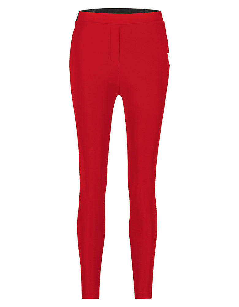 PENN&INK N.Y Hose Seatle Rot Travel-Quality Elastischer Bund Straight Fit