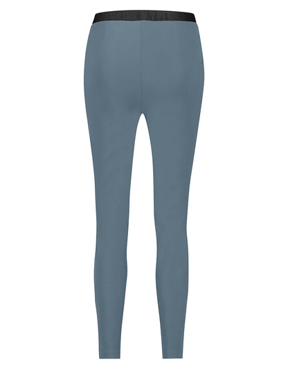 PENN&INK N.Y Hose Seatle Sage Graublau Travel-Quality Elastischer Bund Straight Fit Rückseite