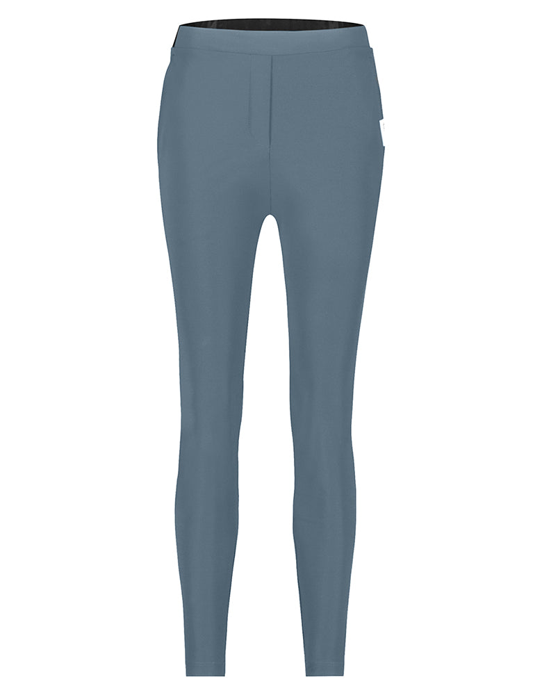 PENN&INK N.Y Hose Seatle Sage Graublau Travel-Quality Elastischer Bund Straight Fit
