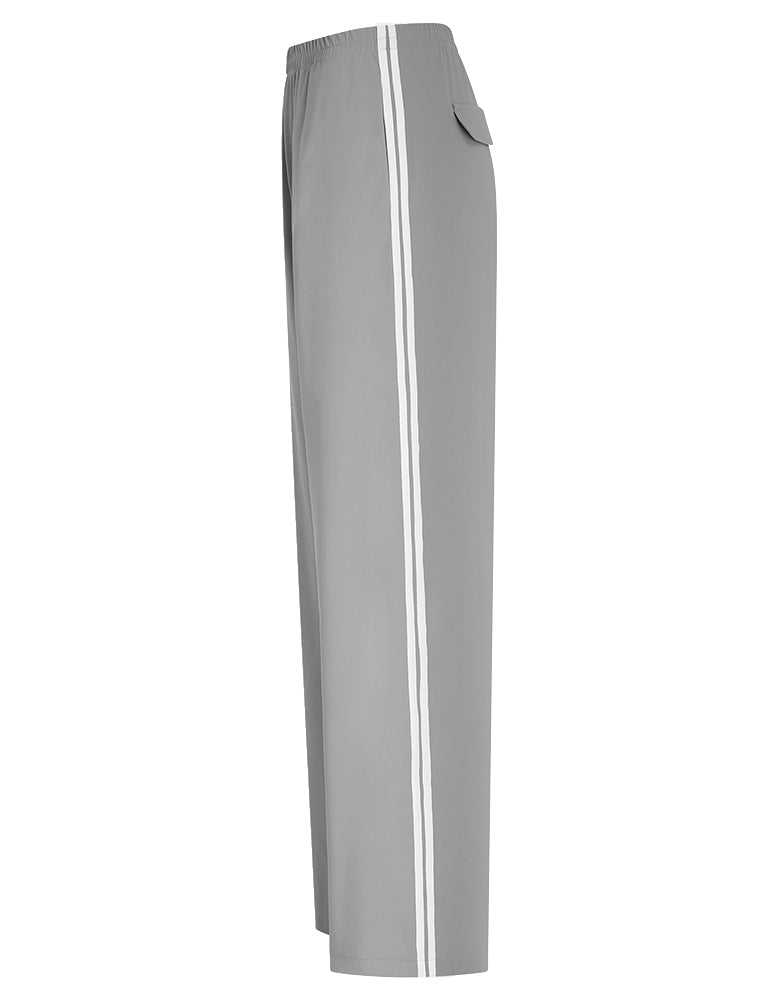 PENN&INK N.Y Hose Seitenstreifen Straight Leg Monument Seite
